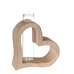 Moederdag Glas Hart+1buis D03*10.5cm