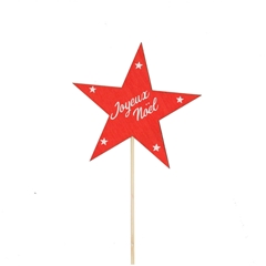 Kerst Bijsteker 50cm Ster Joyeux Noël 9cm