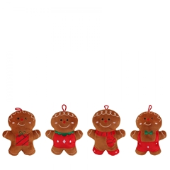 Kerst Deco Gingerbread Man Pluche 20cm