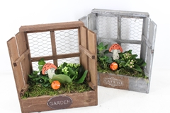 Arr2 Td - Houten Raam - Oranje/wit 29P 36cm