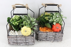Arr2 Pl - Mand 4kant Lantaarn - Oranje/wit 18P 28cm