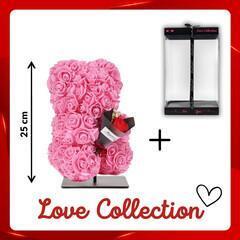 Arr6 Deco Beer 25cm - Licht Roze Met Boeket