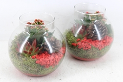 Arr2 Pl - Glas Bol Nek 285/6 - Rood 19P 24cm