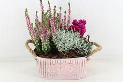 Arr4 Outdoor Pl - Zink Old Pink Ovaal 31P 38cm