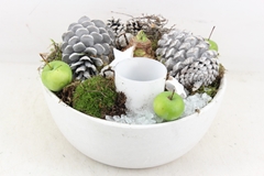 Arr4 Amaryllis Mb - Ker. Schaal White 338/2 29P 25cm